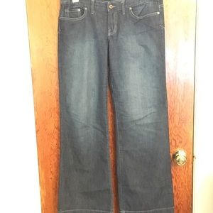 Express dark wide leg jeans